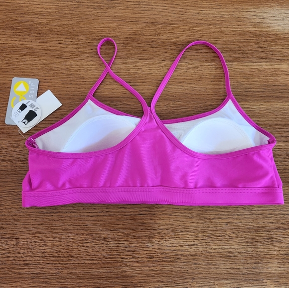 NWT Go Gossip Women's Sport Swim Top Molded Cup Bright Pink XL - Picture 5 of 9